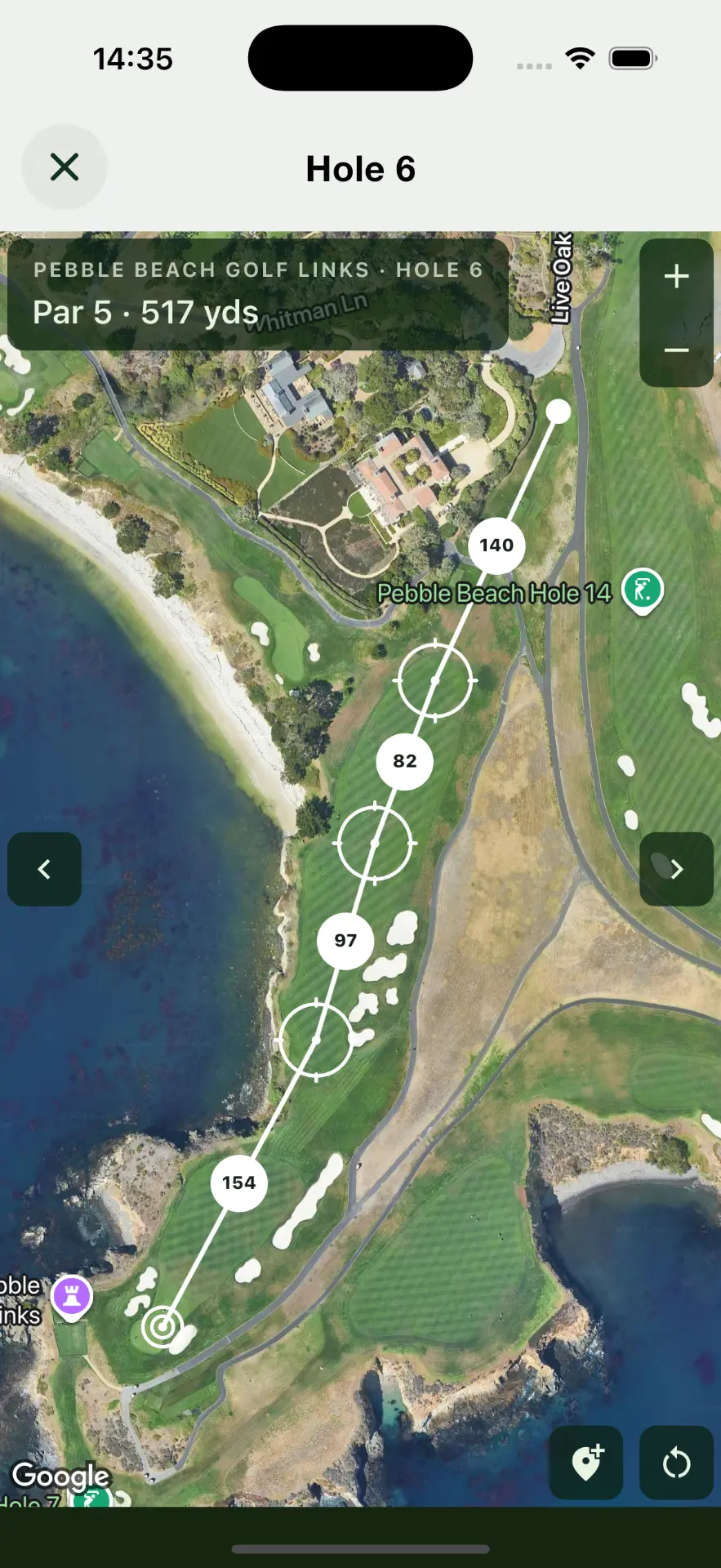 Tee.box — GPS screen